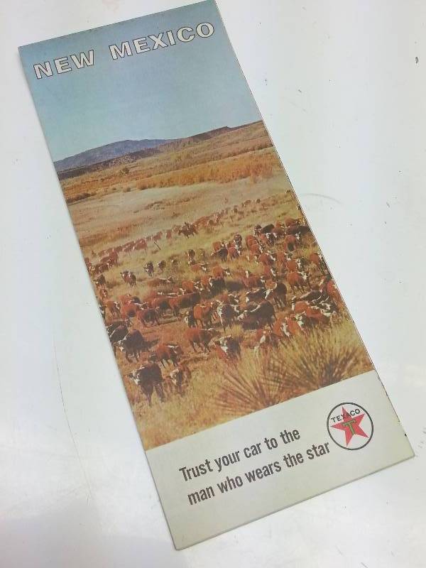 lot 9065 image: New Texaco Station Howard Johnsons New Mexico map from the tourist restaurant