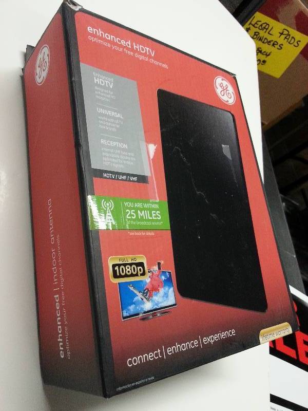 lot 1553-2 image: This GE (General Electric) enhanced HDTV antenna system allows you to optimize your (no cable or Dish) FREE digital channels