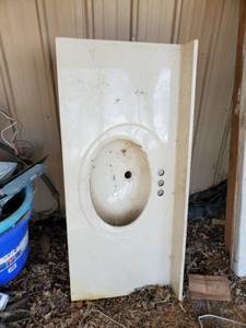 lot 35528 image: 22in x 49in Marble Vanity Top