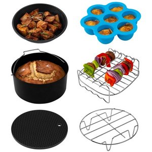 lot 23621 image: Cosori Air Fryer Accessories(C158-6AC), Set of 6, Fit All Brands Air Fryer, 5.3 QT, 5.5 QT, 5.8QT
