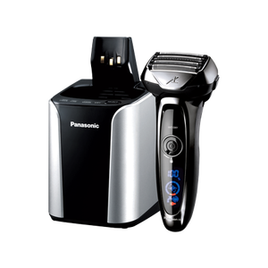 lot 23642 image: Panasonic ARC 5-Blade Advanced Mens Electric Shaver with Clean & Charge System ES-LV95-S