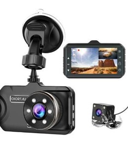 lot 23649 image: Dash Cam Front and Rear CHORTAU Dual Dash Cam 3 inch Dashboard Camera Full HD 170° Wide Angle Backup Camera with Night Vision WDR G-Sensor Parking Monitor Loop Recording Motion Detection