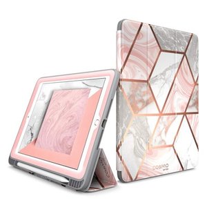 lot 23671 image: iPad 9.7 Case 20182017, Built-in Screen Protector i-Blason Cosmo Full-Body Trifold Stand Protective Case Cover with Auto SleepWake & Apple Pencil Holder for Apple iPad 9.7 Inch (Marble)