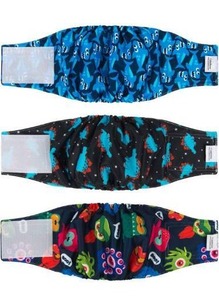 lot 23672 image: CuteBone Dog Belly Bands for Male Dogs Wraps Washable Doggie Diapers