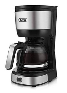 lot 23685 image: Gevi 4-Cup Coffee Maker with Auto-Shut Off, Small Drip Coffeemaker Compact Coffee Pot Brewer Machine with Cone Filter, Glass Carafe and Hot Plate, Stainless Steel Finish