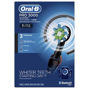 lot 23696 image: Oral-B Pro 3000 3D Electric Toothbrush SmartSeries with Bluetooth Connectivity, Powered by Braun, Black