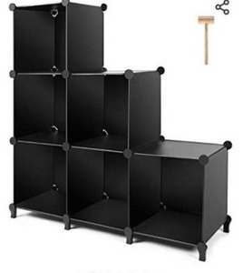 lot 23710 image: TomCare Cube Storage 6-Cube Closet Organizer Storage Shelves Cubes Organizer DIY Plastic