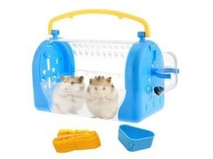 lot 23725 image: Portable Hamster Cage Pet Carrier Travel Shoulder Strap Nest Mice
