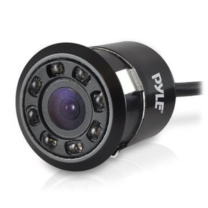 lot 23754 image: PYLE PLCM12 - Rearview Backup Parking Assist Camera (Waterproof Night Vision Cam, Distance Scale Line Display, Flush Mount)