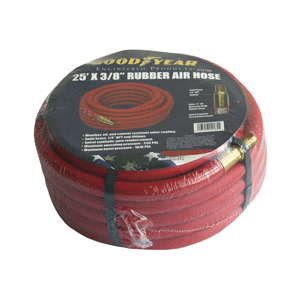 lot 23779 image: 25 x 38 GoodYear Rubber Air Hose, Red