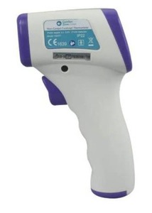 lot 23794 image: Craig HW-F7 Non Contact Digital Forehead Thermometer in White and Purple  Infrared Forehead Thermometer  Fever Alarm with Multi-Color Display  Body and Surface Thermometer 