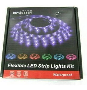 lot 23799 image: DAYBETTER Led Strip Lights 32.8ft 10m RGB with IR Remote and 12V Power