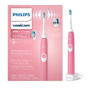 lot 23810 image: Philips Sonicare - ProtectiveClean 4100 Rechargeable Toothbrush - Deep Pink