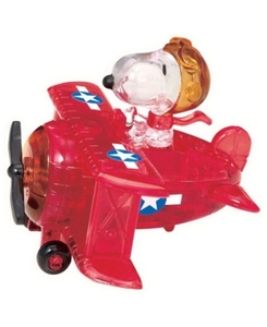 lot 23843 image: Original 3D Crystal Puzzle - Flying Ace Snoopy