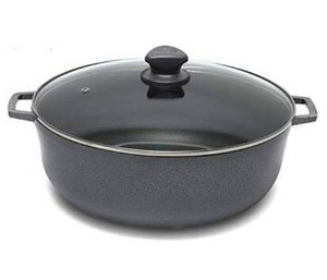 lot 23876 image: IMUSA USA GAU-86626T Colombian Nonstick Caldero with Porcelain Hammered Finish 4.8-Quart, Dark Gray