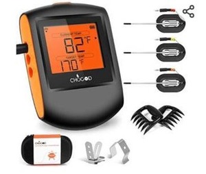 lot 23890 image: Meat Thermometer Bluetooth - CHUGOD BBQ Cooking Thermometer Remote Digital Cooking
