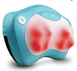 lot 23909 image: Shiatsu Neck and Back Massager - 8 Heated Rollers Kneading Massage Pillow for Shoulders, Lower Back, Calf, Legs, Foot