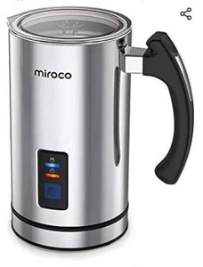 lot 23929 image: Miroco Milk Frother, Electric Milk Steamer Stainless Steel, Automatic Hot and Cold Milk Frother