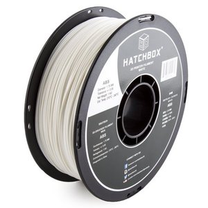 lot 23930 image: HATCHBOX 3D ABS-1KG1.75-WHT ABS 3D Printer Filament, Dimensional Accuracy - 0.05 mm, 1 kg Spool, 1.75 mm, White