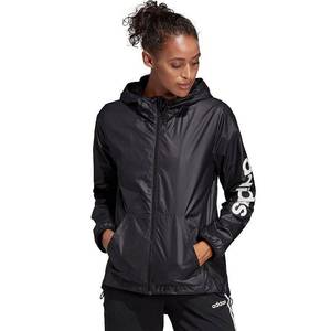 lot 23945 image: adidas Womens size Medium Essentials Linear Windbreaker Hooded Jacket