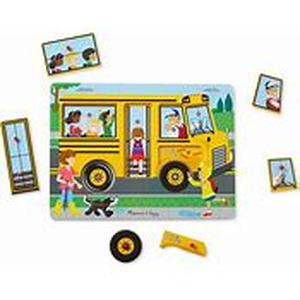 lot 23752 image: Melissa & Doug Music Sound 6pc Puzzle Wheels on the Bus