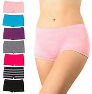 lot 23877 image: Alyce Intimates Womens Seamless Boyshort Hipster, Solids & Stripes, Size Large