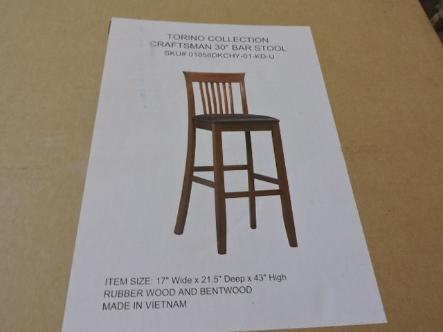 lot 1223 image: BAR STOOL
