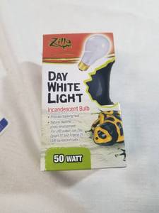 lot 1235 image: Zilla 09908 Day White Light Incandescent Bulb, 50-Watt