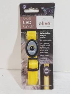 lot 1268 image: Yellow LED Dog Collar. Small.