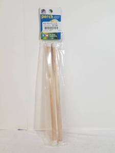 lot 1286 image: Prevue Pet Products 2-Pack Birdie Basics Wood Bird Perch, 38 by 10-Inch