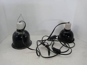 lot 1522 image: Lot Of 2 Black Heat Lamps For Reptiles Tested And Working