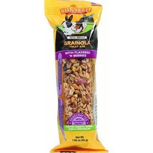 lot 2029 image: Lot of Three Sunseed Vita Prima Grainola Flaxseed N Berries Dry Small Animal Treat, 1.85 Oz. Expired May 16 2020