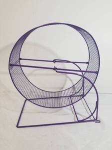 lot 2080 image: Large Purple Rodent Wheel. Minor Damage