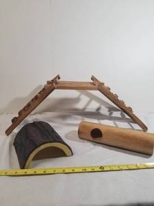lot 2087 image: Wooden Rodent Cage Accessories