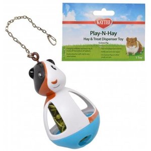 lot 2107 image: Kaytee 100533432 Play-N-Hay Hay & Treat Dispenser Guinea Pig Toy