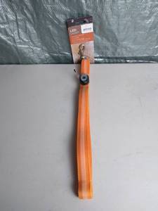 lot 3021 image: Elive Extraordinary Dogs LED Leash 6 Feet Long Lead for All Breeds - OnOff Switch and Three Modes - Orange