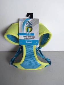 lot 3084 image: Coastal Pet Pro Reflective Mesh Dog Harness, Aqua With Neon Yellow, Small 58