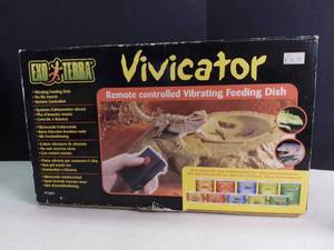 lot 5049 image: Exoterra Vivicator Remote Controlled Vibrating Feeding Dish