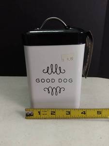 lot 5087 image: Uptown Pet Good Dog Treat Tin
