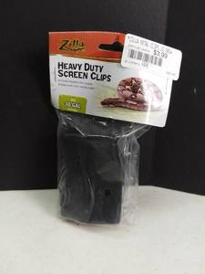 lot 5096 image: One Pair Zilla Heavy Duty Screen Clips. 30 Gallon