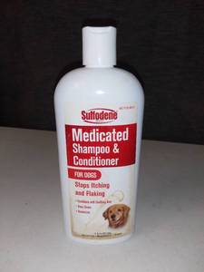 lot 5218 image: Sulfodene Medicated Shampoo and Conditioner for Dogs. 12 oz