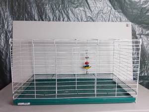 lot 5276 image: White Wire Rabbit Cage