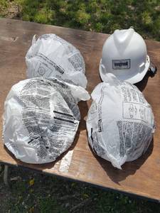 lot 3064 image: 4 hard hats