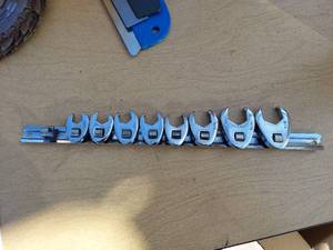 lot 3099 image: Set Crows Foot Wrenches - SAE