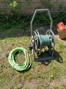 lot 3218 image: Hose Reel with Hose and Extra Hose