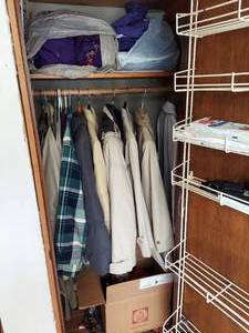 lot 3308 image: Contents of Front Closet - Coats