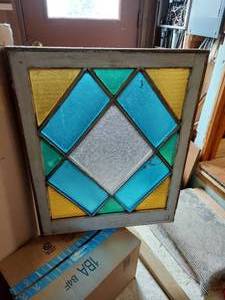 lot 3309 image: Window with Colored Glass
