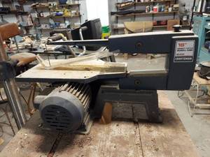 lot 6010 image: craftsman scroll saw on stand