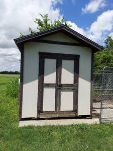 lot 6029 image: Portable Shed - 8X10 with 46 by 73 Door Opening