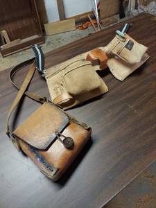 lot 6047 image: tool belt and leather pouch